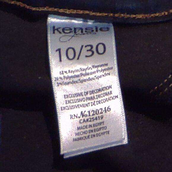 Women's *KENSIE* Blue Denim Jeans - 10/30 *Made in Egypt* - Mint As New - Picture 8 of 8